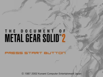 The Document of Metal Gear Solid 2 screen shot title